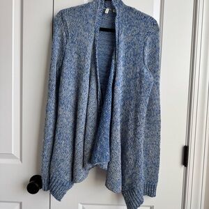 Anthropologie MOTH Blue Wool Mix Drape Cardigan M